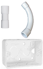 HP - CURVA DE PVC 20 MM ( 3/4"),HP - UNION DE PVC 25 MM ( 1")
