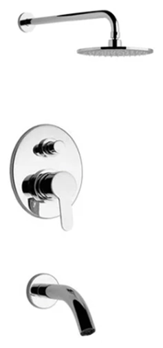 CuadroDuchaBaneraGriferiaMonocomandoCromoEmbutir