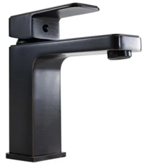 GriferiaMonocomandoBanoLavatorioNegraCuadrada