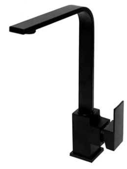 GriferiaMonocomandoCocinaCuadradaAltaPremiunNegra