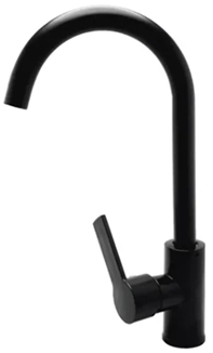 GriferiaMonocomandoCocinaMesadaNegraCanillaDiseno