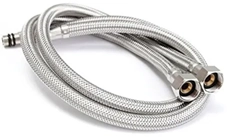 Juegode2FlexiblesGriferiaMonocomandode50cmMallados