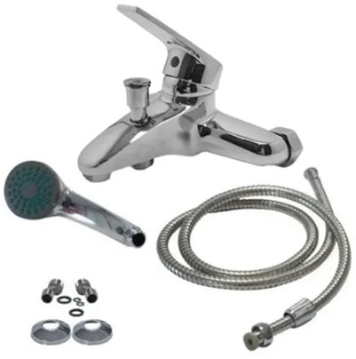 SetCanillaDuchaMangueraFlexibleGriferiaBanera