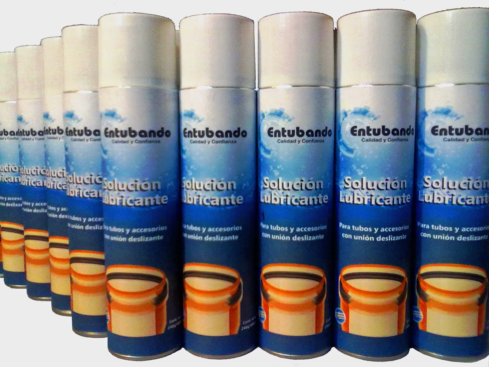 Lubricante en Aerosol para tubos con junta elástica Entubando