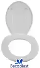 Asiento Inodoro Universal Blanco Laqueado Herr.Nylon (Mdf) Bacoplast