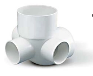 Codo-90-Con-Acometidas-MH-PVC-Cloacal-Tigre