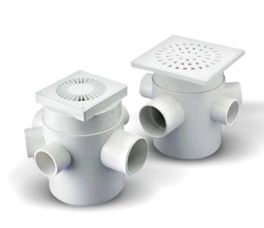 Piletas de patio con rejilla PVC Cloacal