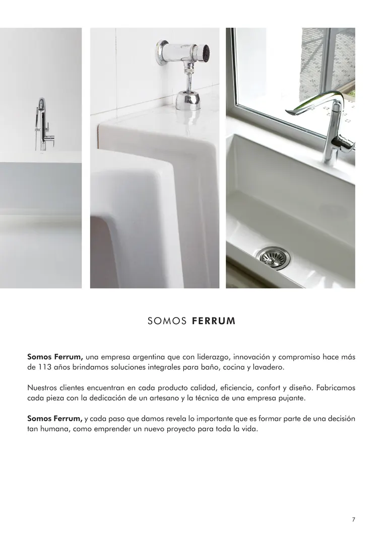 Catálogo general Ferrum 2025 · Sanitarios, bachas, vanitorys, bañeras, accesorios y tapas — página 7