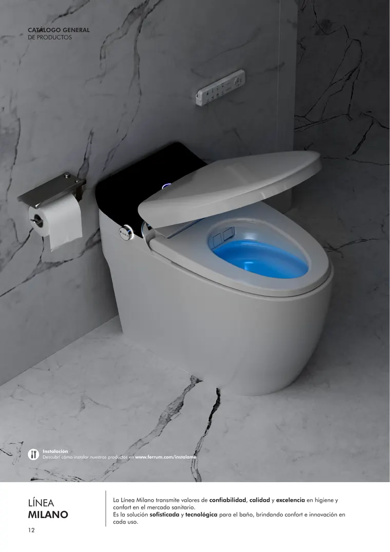 Catálogo general Ferrum 2025 · Sanitarios, bachas, vanitorys, bañeras, accesorios y tapas — página 12