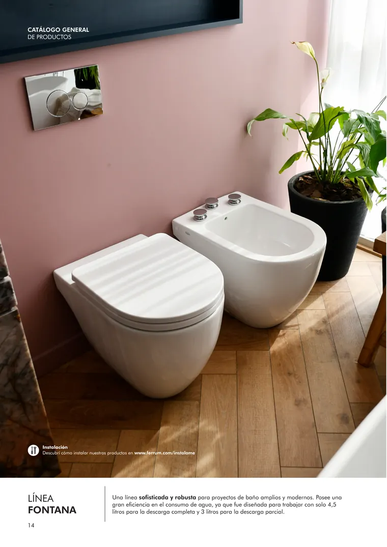 Catálogo general Ferrum 2025 · Sanitarios, bachas, vanitorys, bañeras, accesorios y tapas — página 14