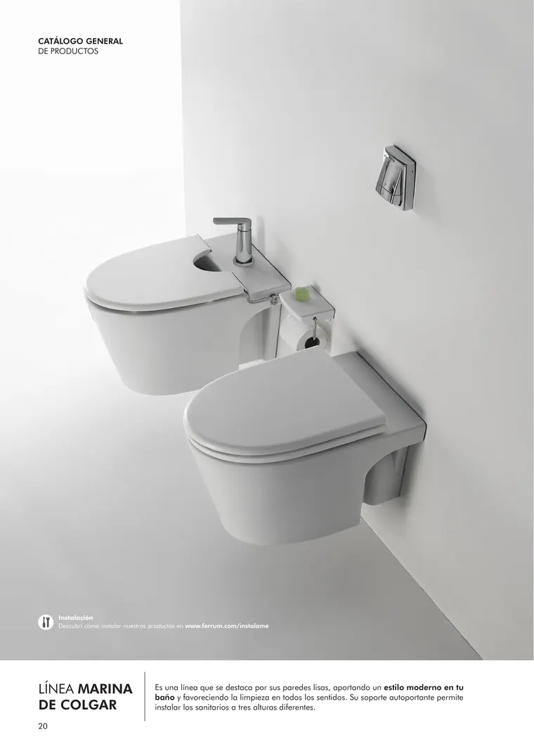 Catálogo general Ferrum 2025 · Sanitarios, bachas, vanitorys, bañeras, accesorios y tapas — página 20