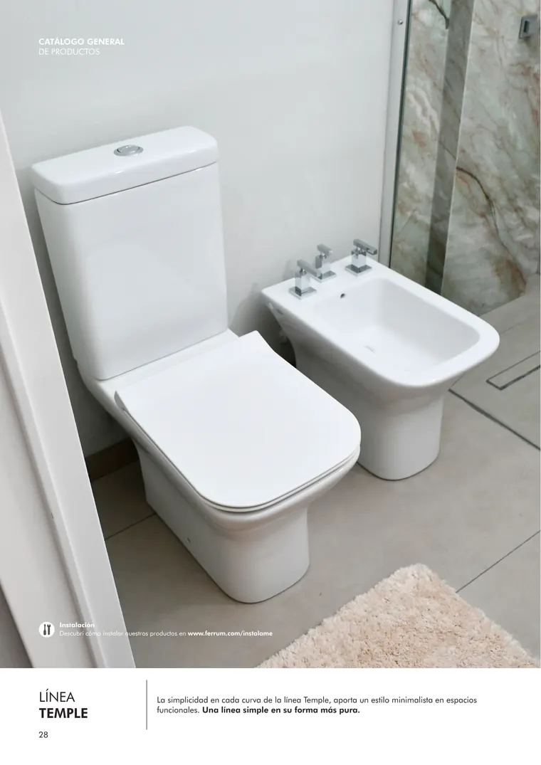 Catálogo general Ferrum 2025 · Sanitarios, bachas, vanitorys, bañeras, accesorios y tapas — página 28