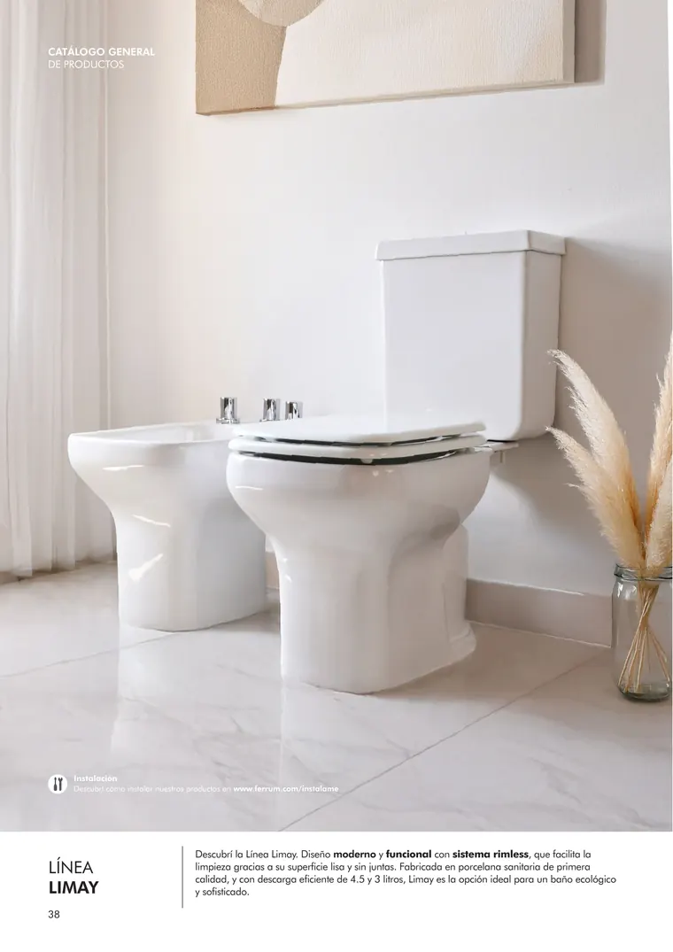 Catálogo general Ferrum 2025 · Sanitarios, bachas, vanitorys, bañeras, accesorios y tapas — página 38