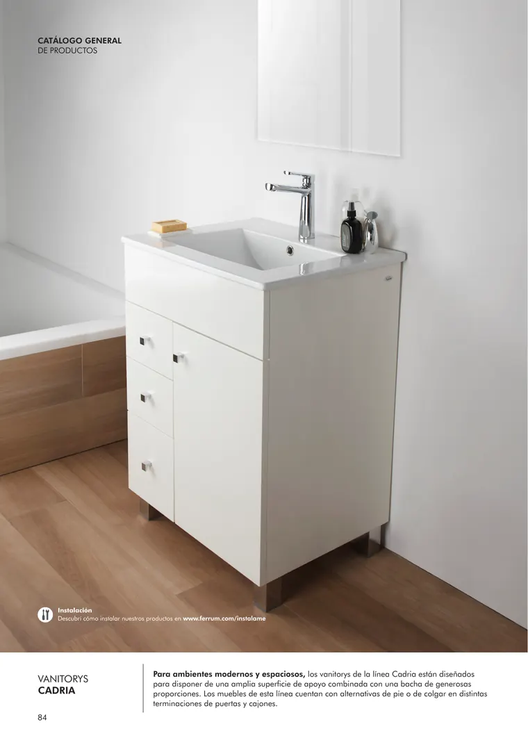 Catálogo general Ferrum 2025 · Sanitarios, bachas, vanitorys, bañeras, accesorios y tapas — página 84