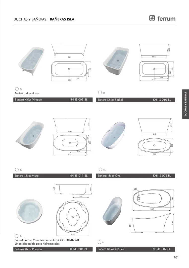 Catálogo general Ferrum 2025 · Sanitarios, bachas, vanitorys, bañeras, accesorios y tapas — página 101