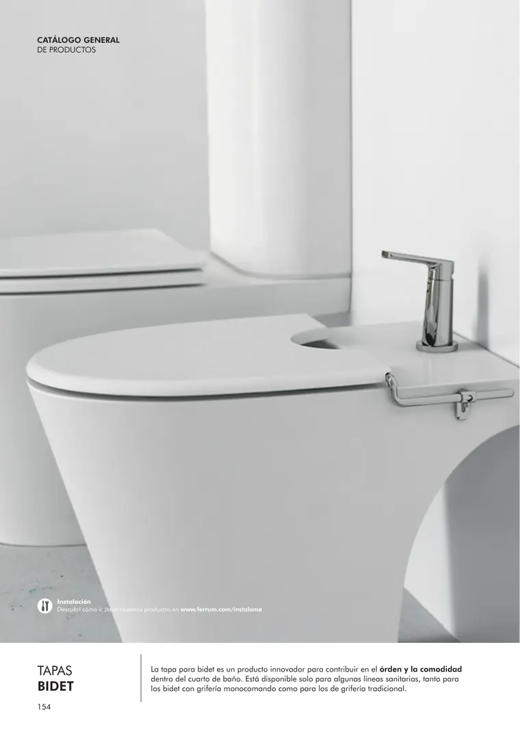Catálogo general Ferrum 2025 · Sanitarios, bachas, vanitorys, bañeras, accesorios y tapas — página 154