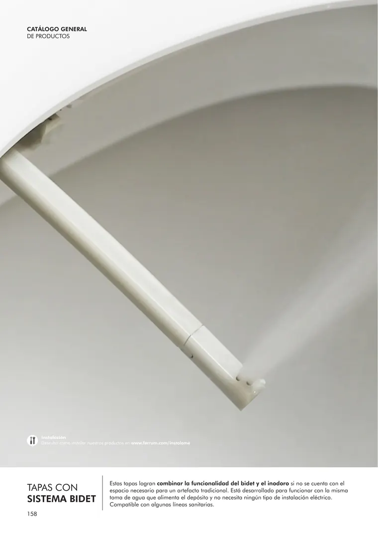 Catálogo general Ferrum 2025 · Sanitarios, bachas, vanitorys, bañeras, accesorios y tapas — página 158