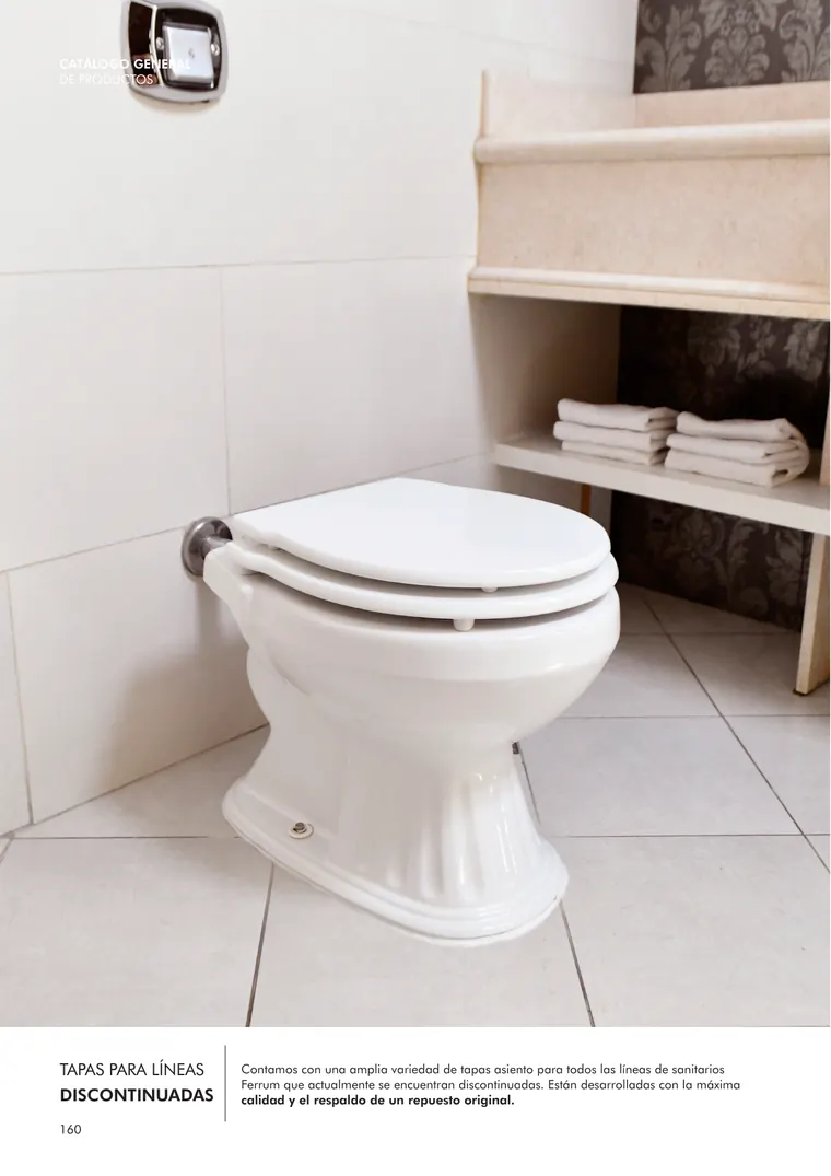 Catálogo general Ferrum 2025 · Sanitarios, bachas, vanitorys, bañeras, accesorios y tapas — página 160
