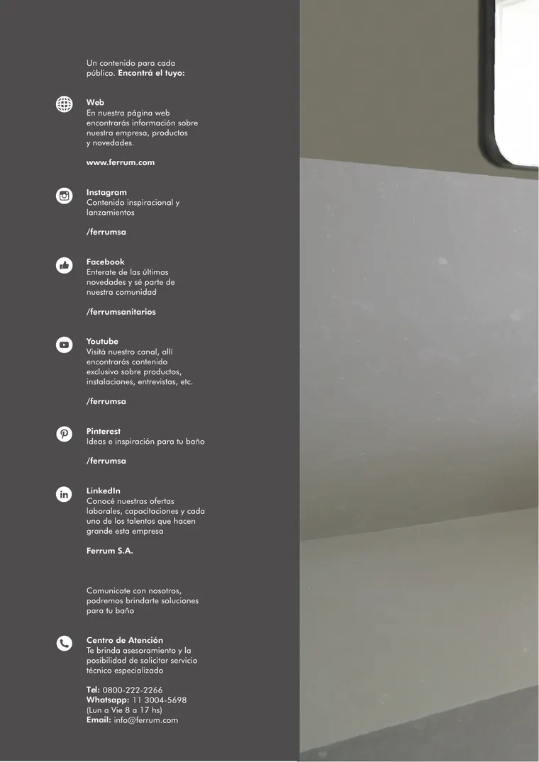 Catálogo general Ferrum 2025 · Sanitarios, bachas, vanitorys, bañeras, accesorios y tapas — página 178