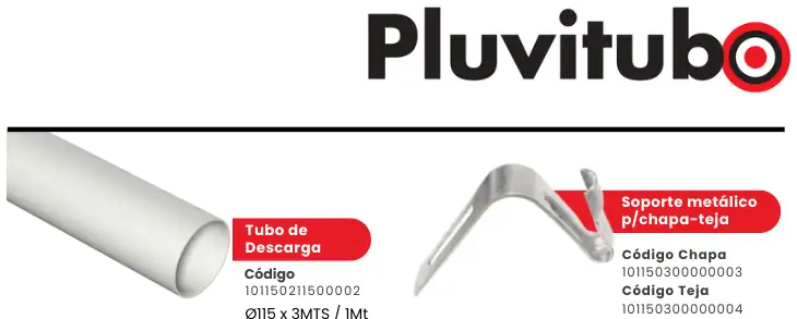 Manual de instalación del sistema de canaletas · Pluvitubo