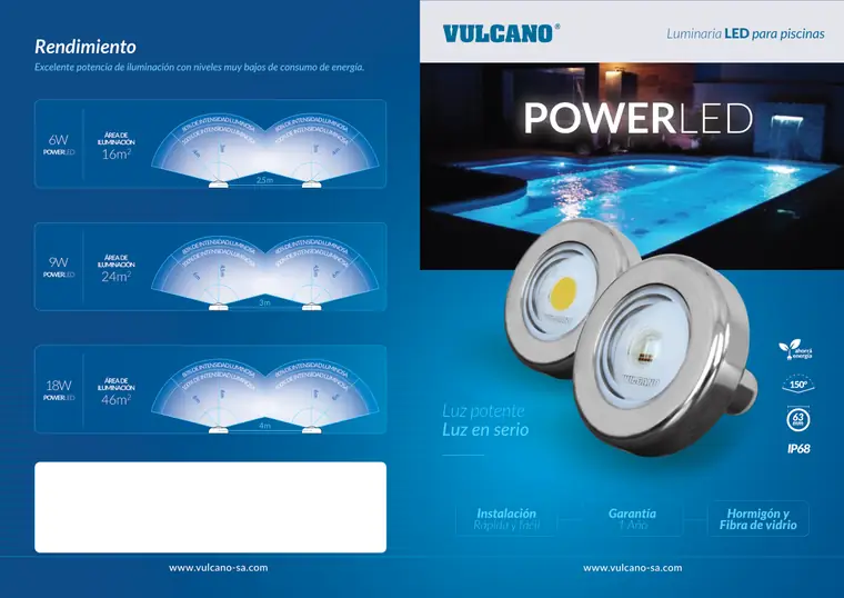 Folleto PowerLED · Vulcano — página 1