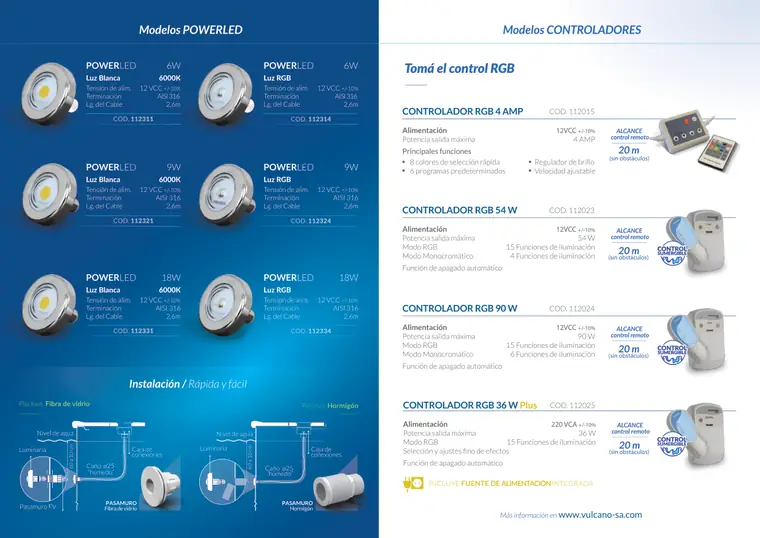 Folleto PowerLED · Vulcano — página 2