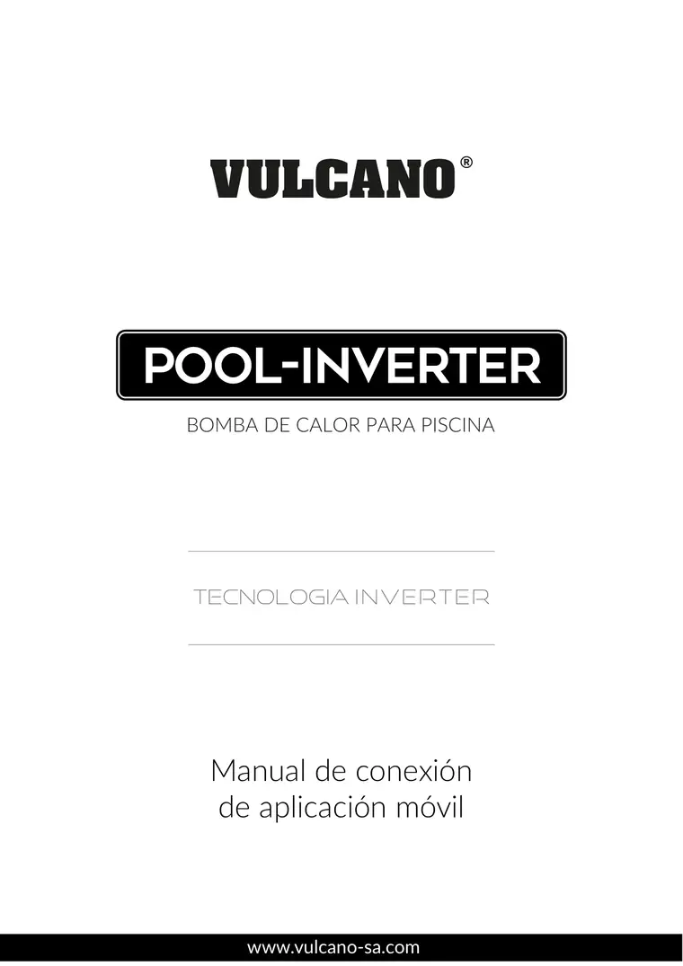 Manual de app Pool Inverter · Vulcano — página 1