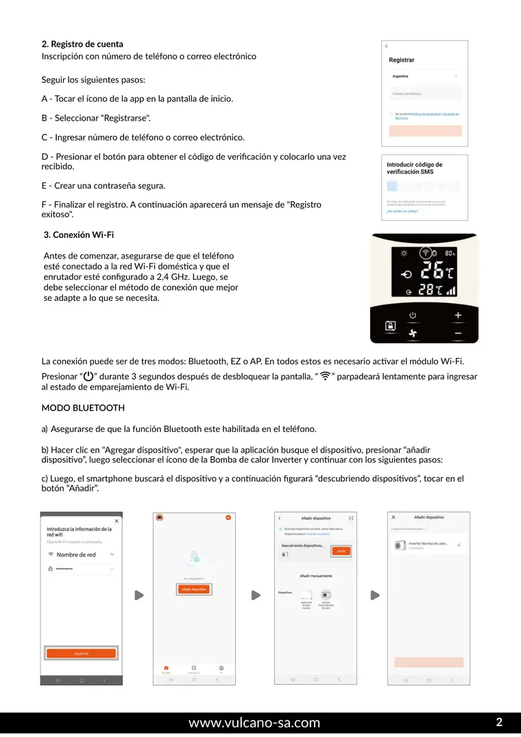 Manual de app Pool Inverter · Vulcano — página 3