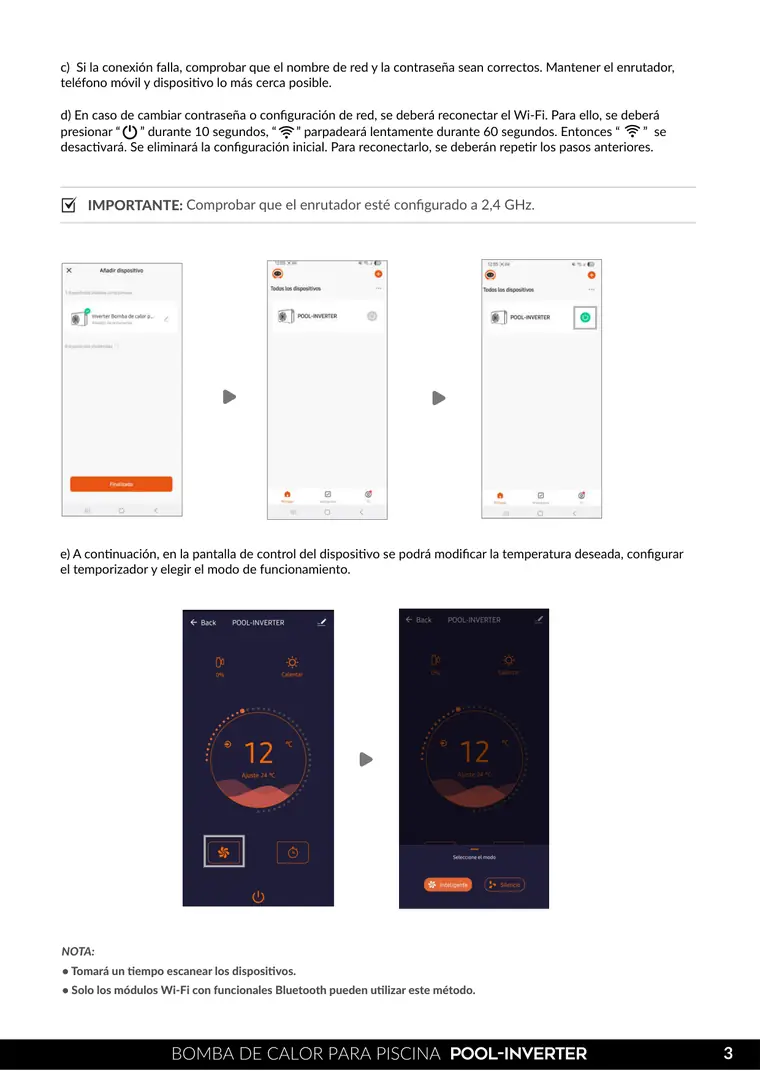 Manual de app Pool Inverter · Vulcano — página 4