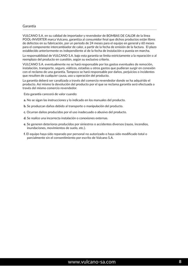 Manual de app Pool Inverter · Vulcano — página 9