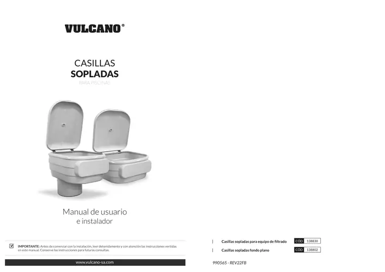 Manual de casillas sopladas · Vulcano — página 1