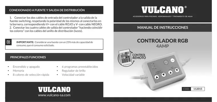 Manual de controlador 4 A · Vulcano — página 1