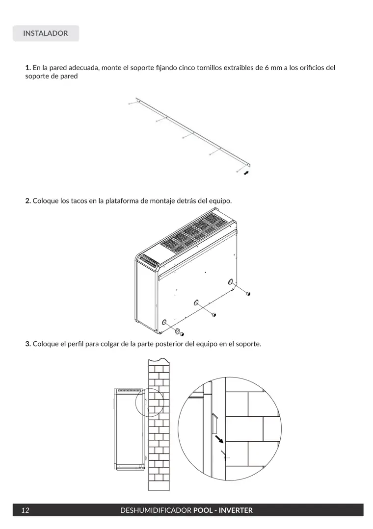 Manual de deshumidificador Pool Inverter · Vulcano — página 12