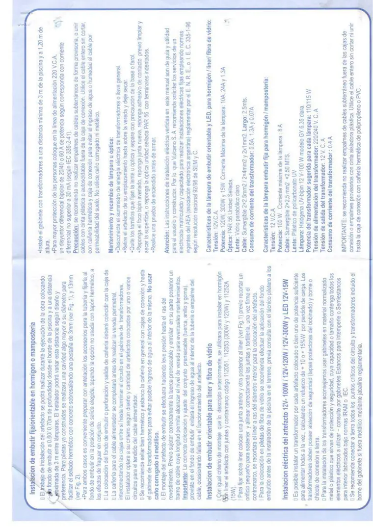 Manual de óptica 11200 C/D · Vulcano — página 1