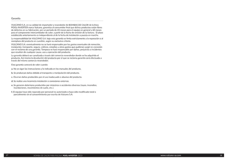 Manual de Pool Inverter Eco · Vulcano — página 10