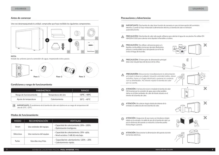 Manual de Pool Inverter Pro · Vulcano — página 3