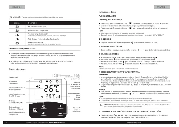 Manual de Pool Inverter Pro · Vulcano — página 4