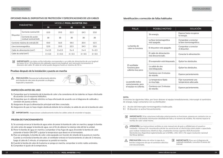 Manual de Pool Inverter Pro · Vulcano — página 8
