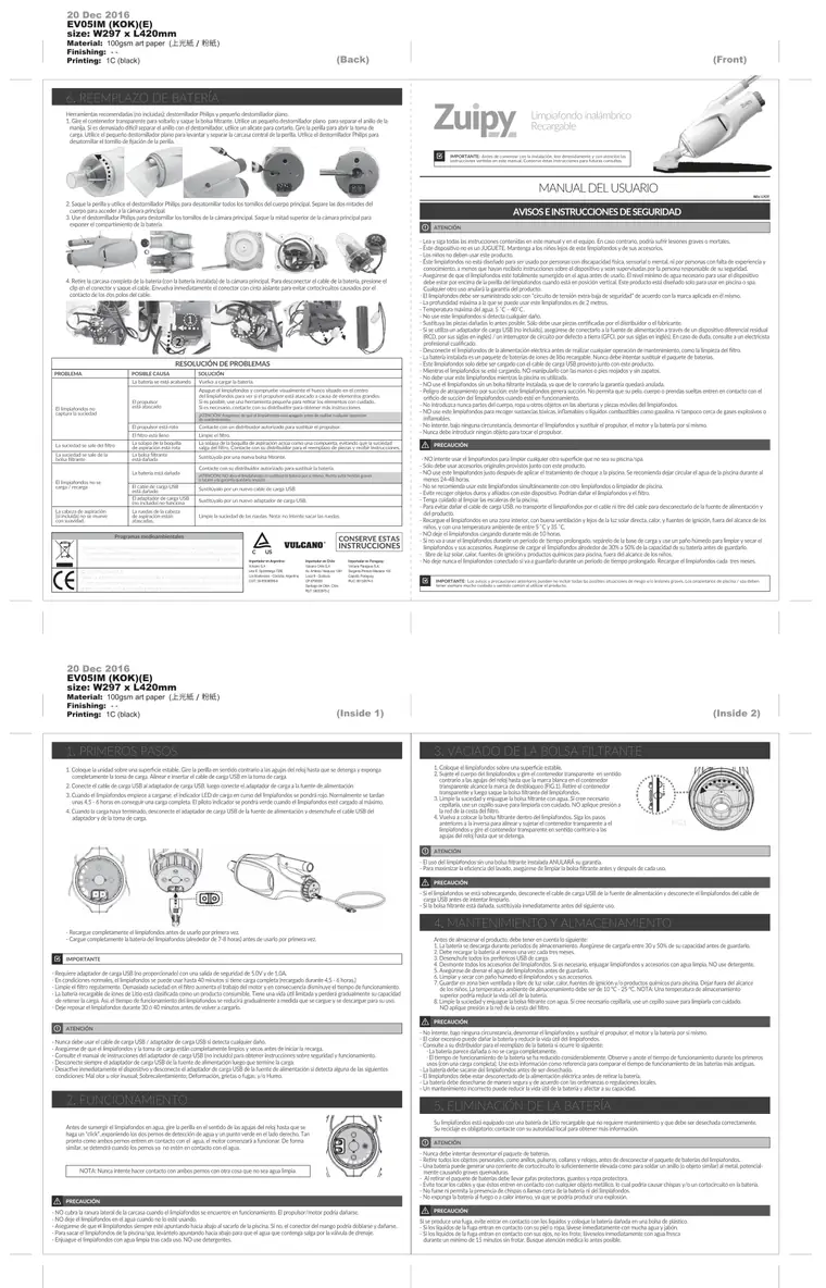 Manual de Zuipy · Vulcano — página 1