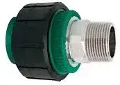 Unión Doble Inserto Metalico Macho Acqua System