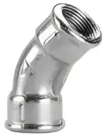 Curva Hembra Hembra 45 3/8 Galvanizado Dema