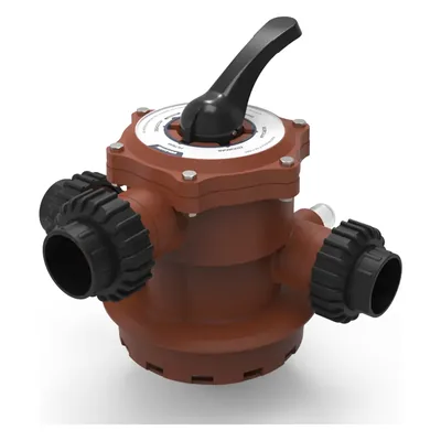 Multivalvula de 6 Vias 11/2" con Uniones Marron Vulcano