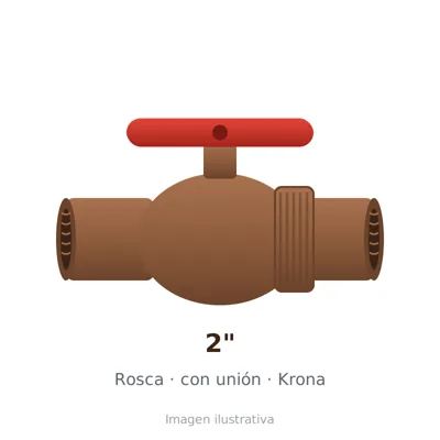 Válvula Esf.Rosc.C/ Uniao - 2-Krona