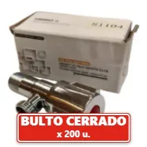 Llave de Paso x 1Pc Frio Calor de 1/2' a 1/2" Cromada Primera Calidad (200U.) VOV