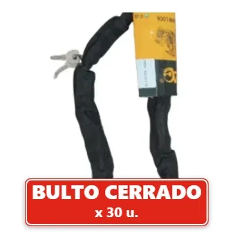 Linga Cadena 1Mt para Moto o Bicicleta Super Resistente + 2 Llaves (30U.) VOV