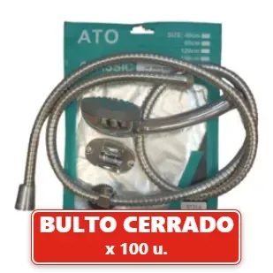 Duchador De Mano Cromado + Soporte 1,50 Metros + Accesorios (100U.) VOV