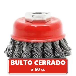 Cepillo Bronceado Trenzado – Limpieza y Pulido Profesional en Caja 4” (60U.) VOV