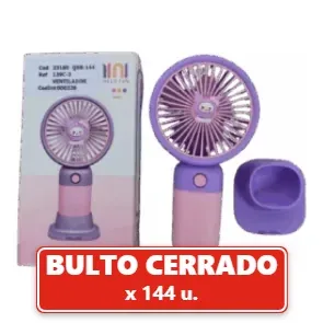 Ventilador Portátil Fashion Recargable 3 Velocidades Ligero (144U.) VOV