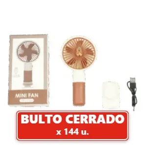 Ventilador Portátil Recargable 3 Velocidades (144U.) VOV