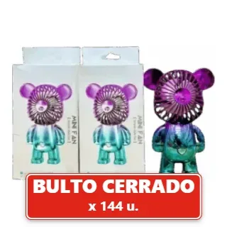 Ventilador Portátil Oso Recargable 3 Velocidades (144U.) VOV
